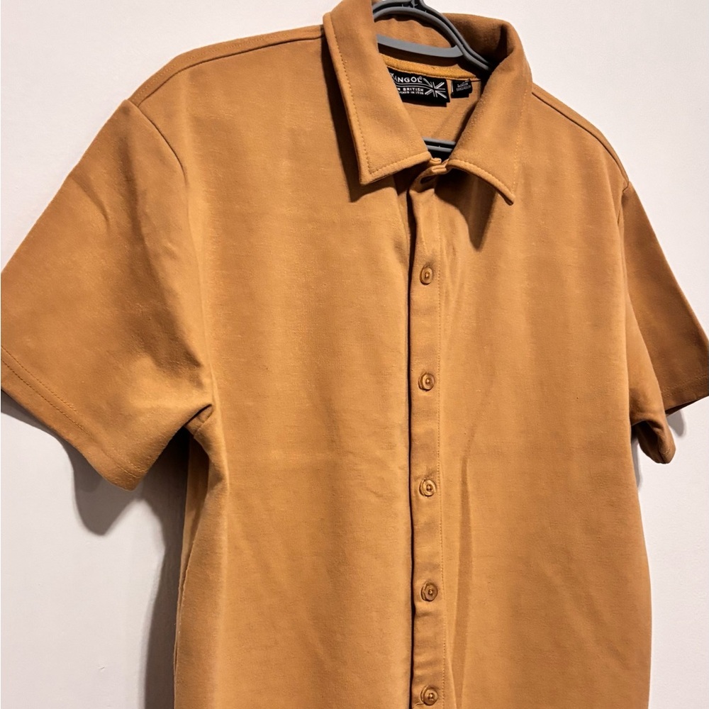 Kangol Men's Camel Button Down Shirt - Picture 6 of 7